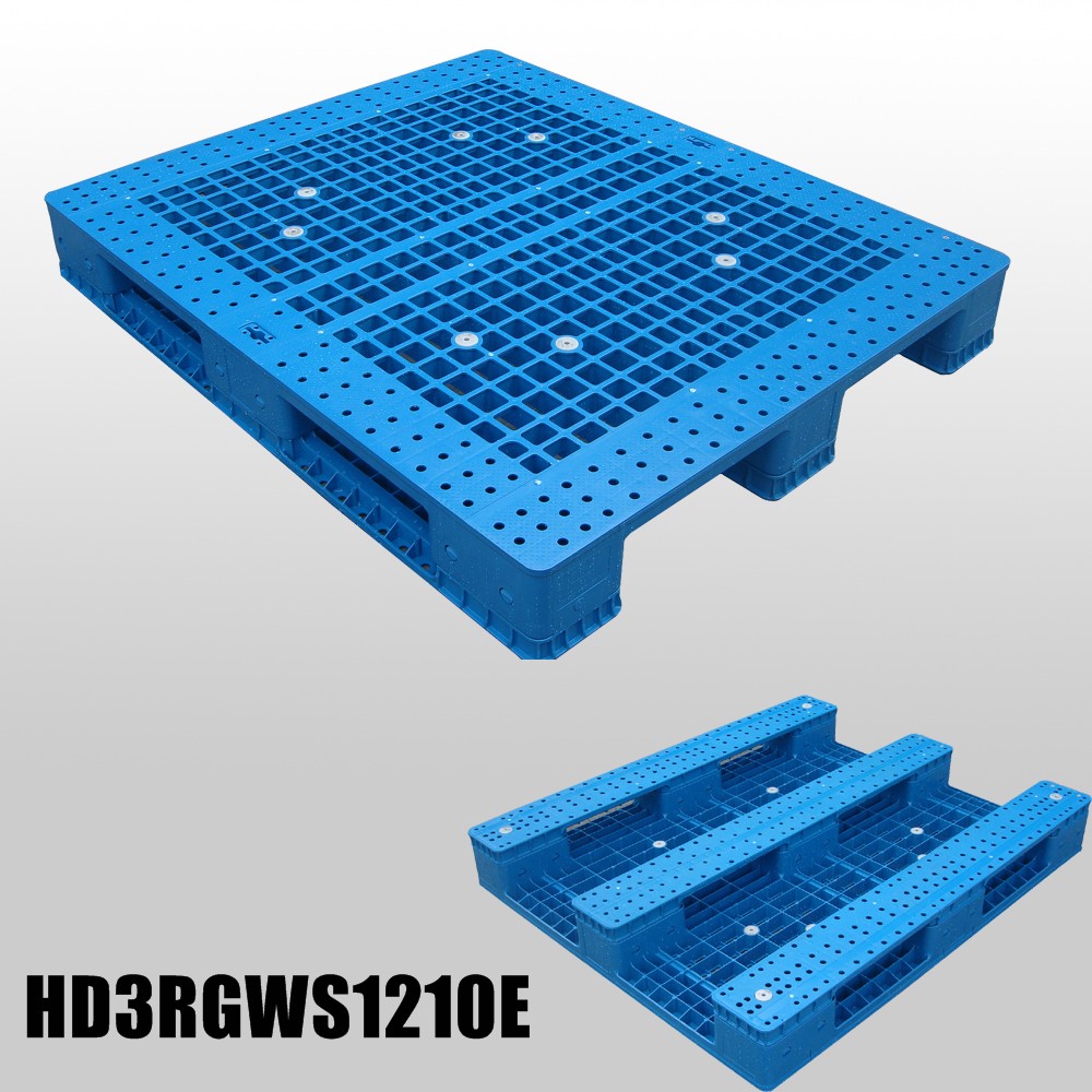 1200*1000*150 mm Industry plastic pallet with 3 runners and mess deck