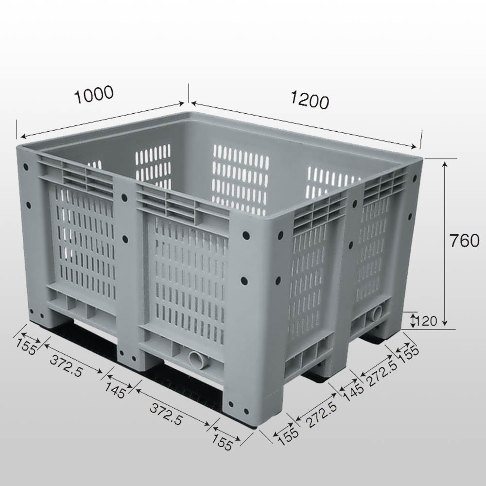 1200x1000x760mm Large Stackable Plastic Pallet Bulk Storage Containers