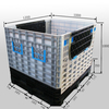 Foldable Pallet Container Plastic Pallet Box with Lid
