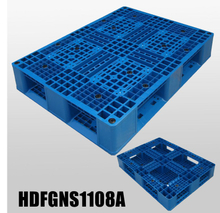 1100*800 Full Perimeters Open Deck Export Stackable Blue Plastic Pallet 