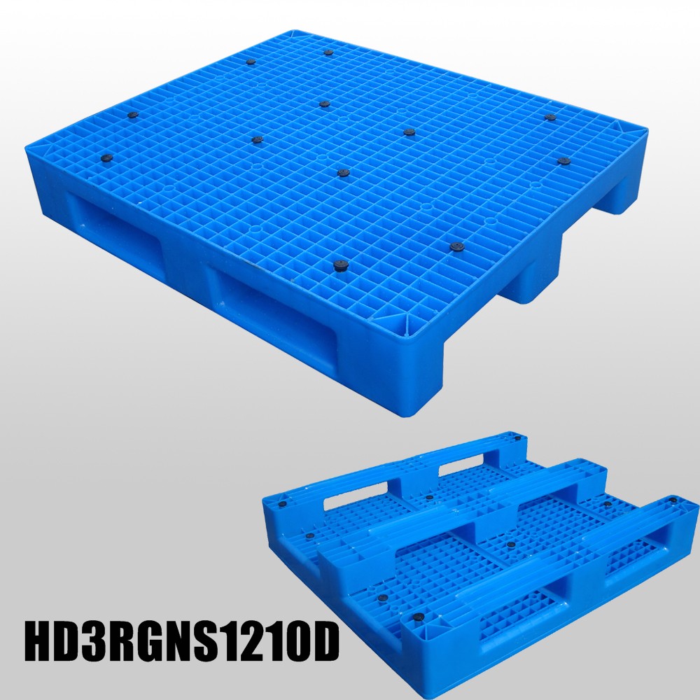 1200*1000*195 mm heavy dutyplastic pallet with 3 runners and mess deck