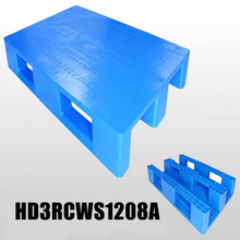 1200*800 Three Runners Closed Deck Blue Heavy Duty Plastic Pallets