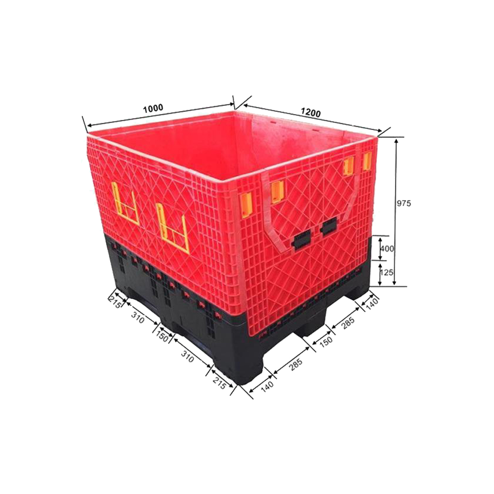 1200x1000x975mm Heavy Duty Collapsible Plastic Storage Pallet Box