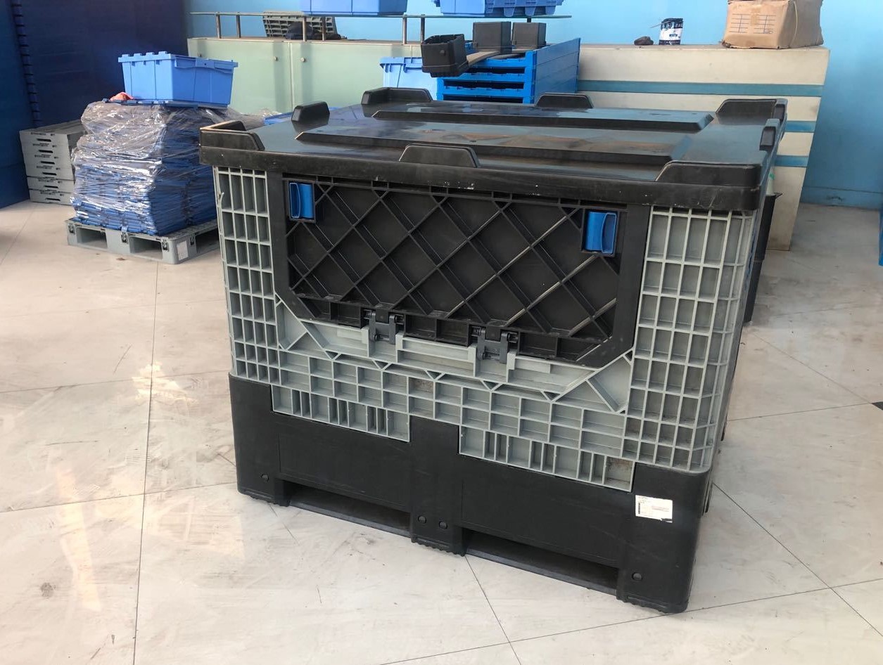 Reusable Plastic Collapsible Pallet Container with Lid Buy