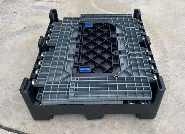 1200x1000x980 Solid Foldable Plastic Pallet Storage Box with Lid