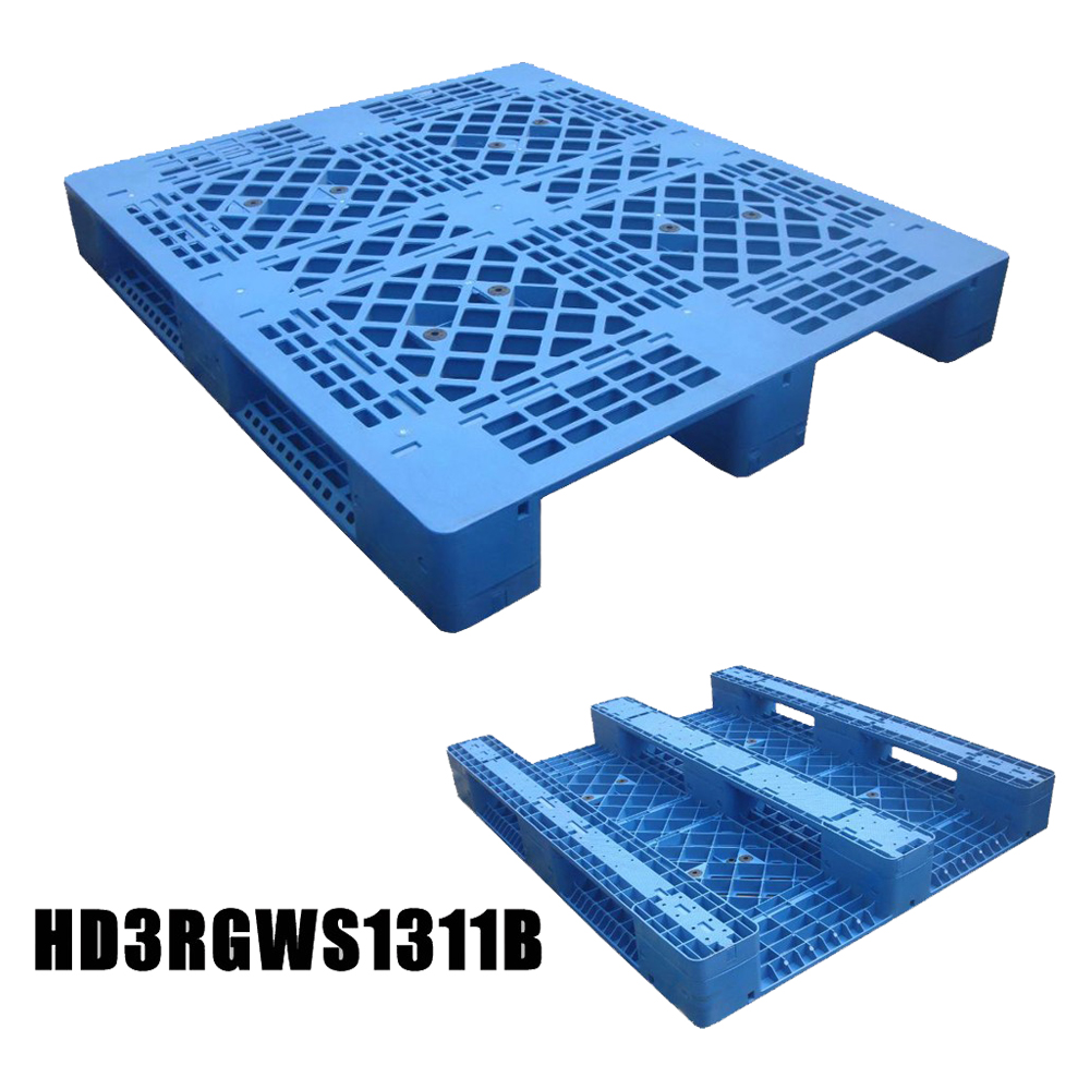 1300*1300 Three Runners Single Faced Open Deck Plastic Pallet 
