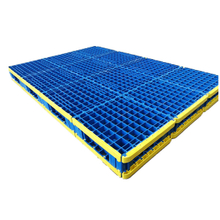 Large Heavy Duty Grid Blue Plastic Spliced Pallet