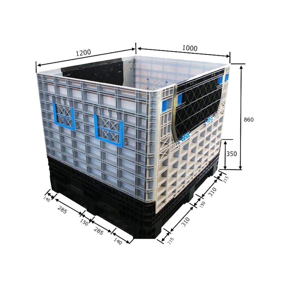 1200*1000*860 Large Foldable Collapsible Plastic Pallet Box 