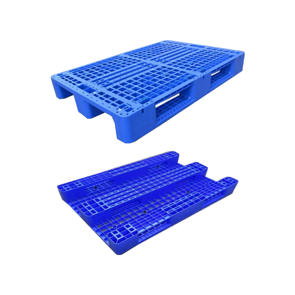 1200*800 Three Runners Single Faced Euro Storage Plastic Pallet