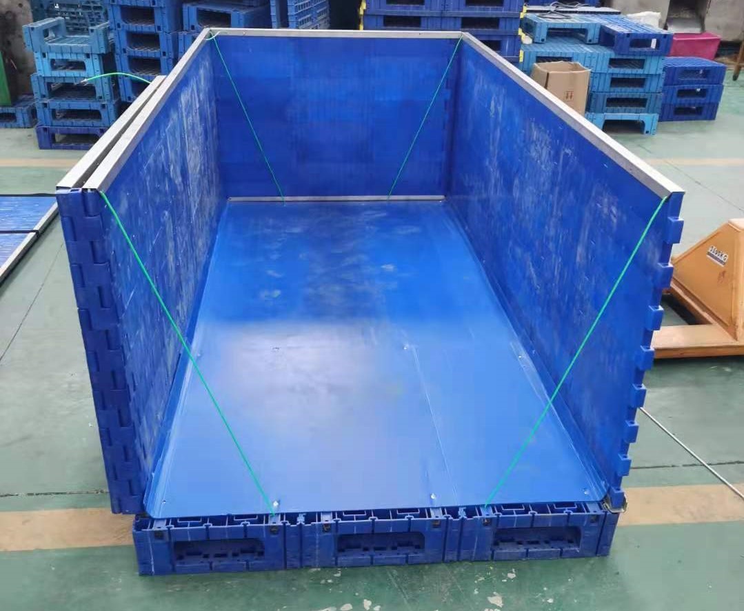 Rigid Customized Plastic Foldable Pallet Container with Lid
